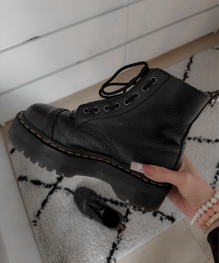 Boots made for walking! 🖤 love these Dr. Martens they are really fun with a skirt or dress.  #black #drmartens #asos

#LTKsalealert #LTKshoecrush #LTKeurope