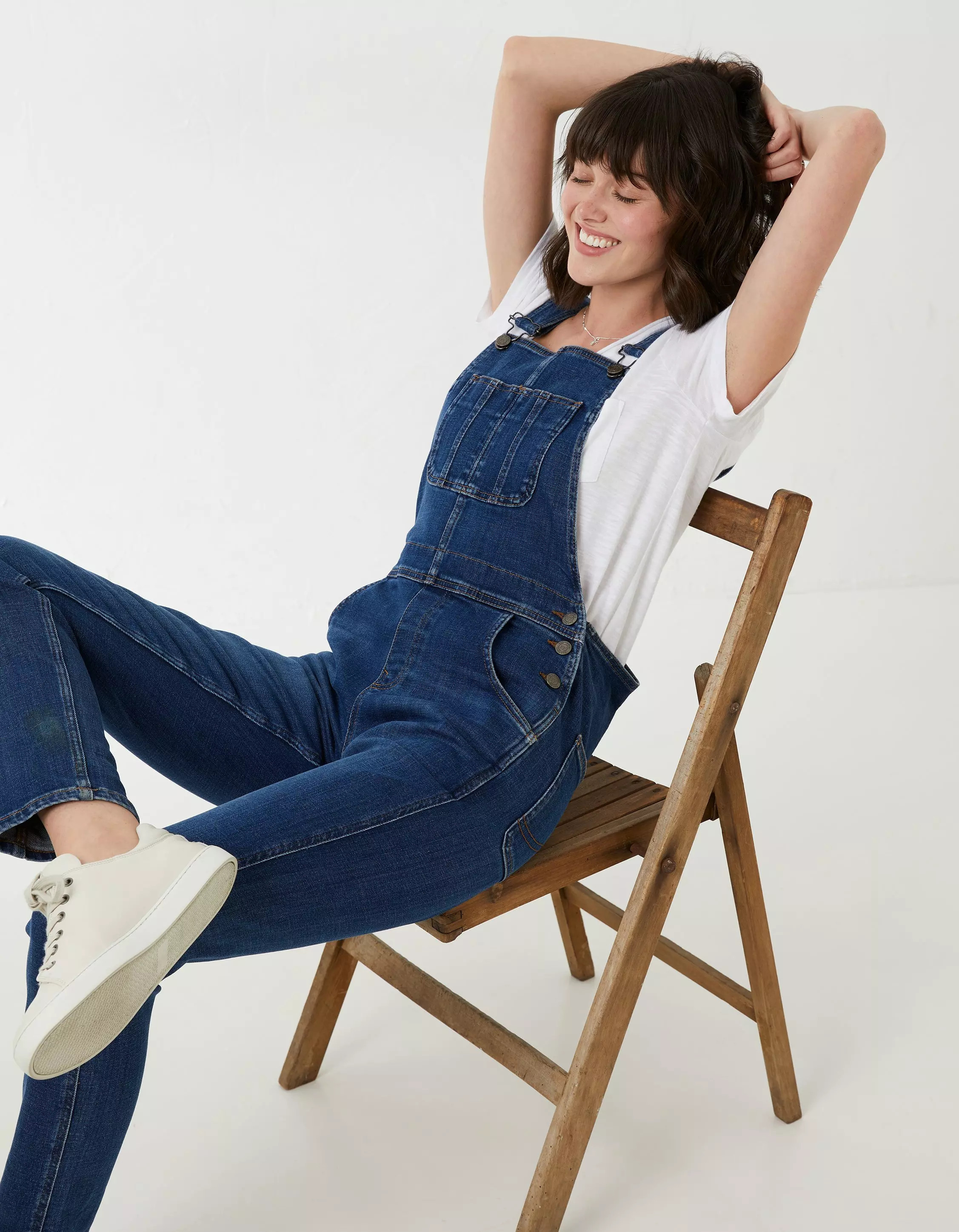 Lewes Slim Leg Denim Dungarees | Fat Face (UK&IE)