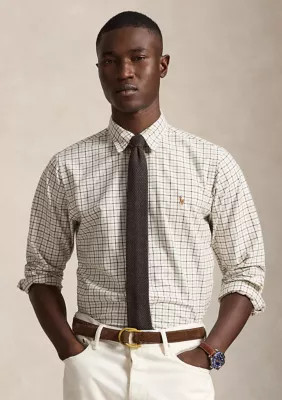 Classic Fit Tattersall Oxford Shirt | Belk