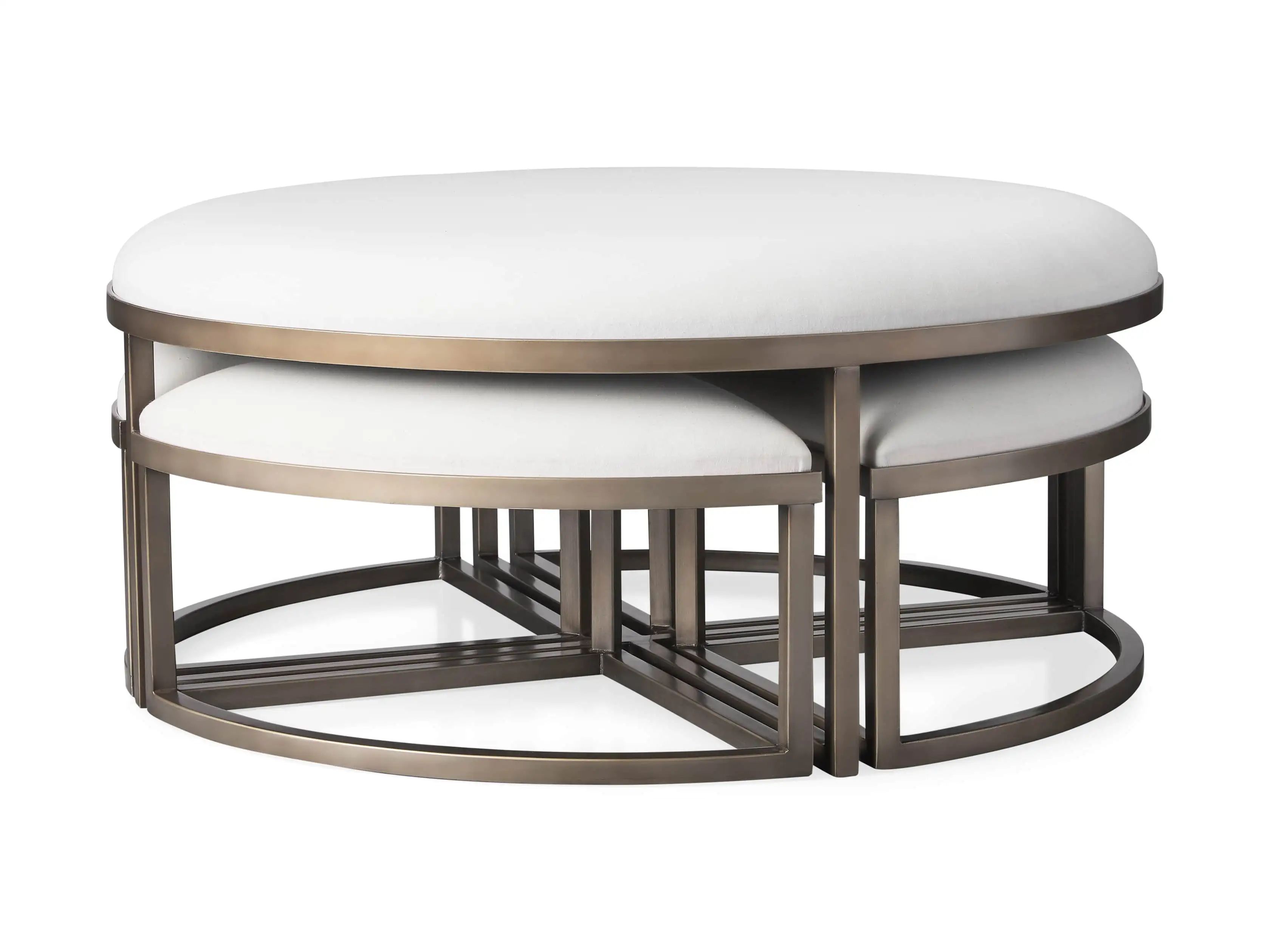 Palmer Upholstered Round Nesting Coffee Table | Arhaus | Arhaus