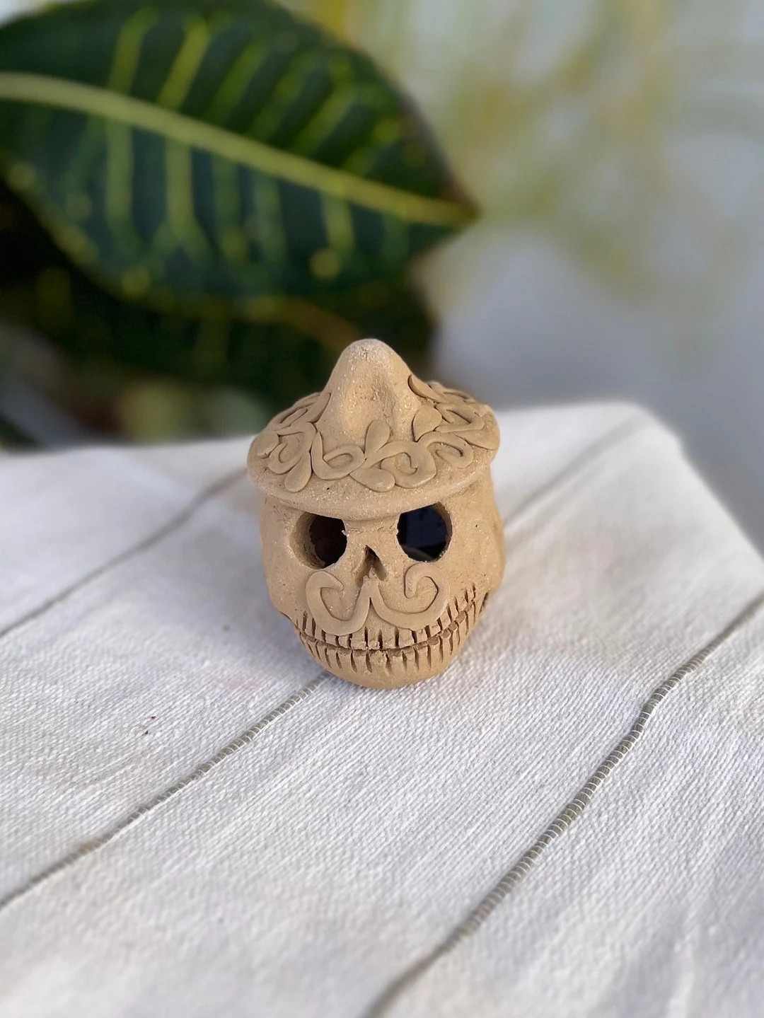 Day of the Dead Sugar Skull Clay Skull Mini - Etsy | Etsy (US)