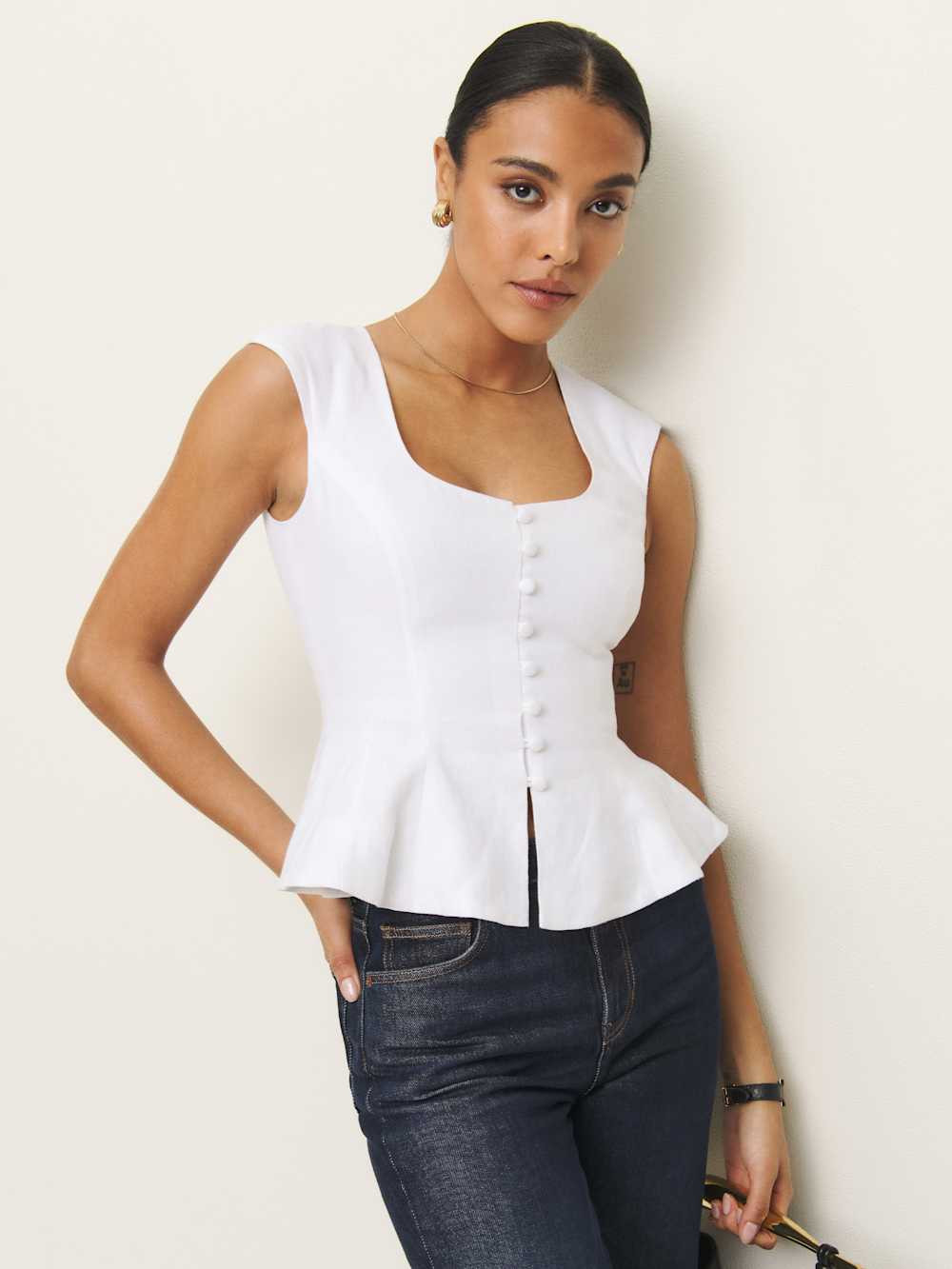 Paolina Linen Top | Reformation (Global)