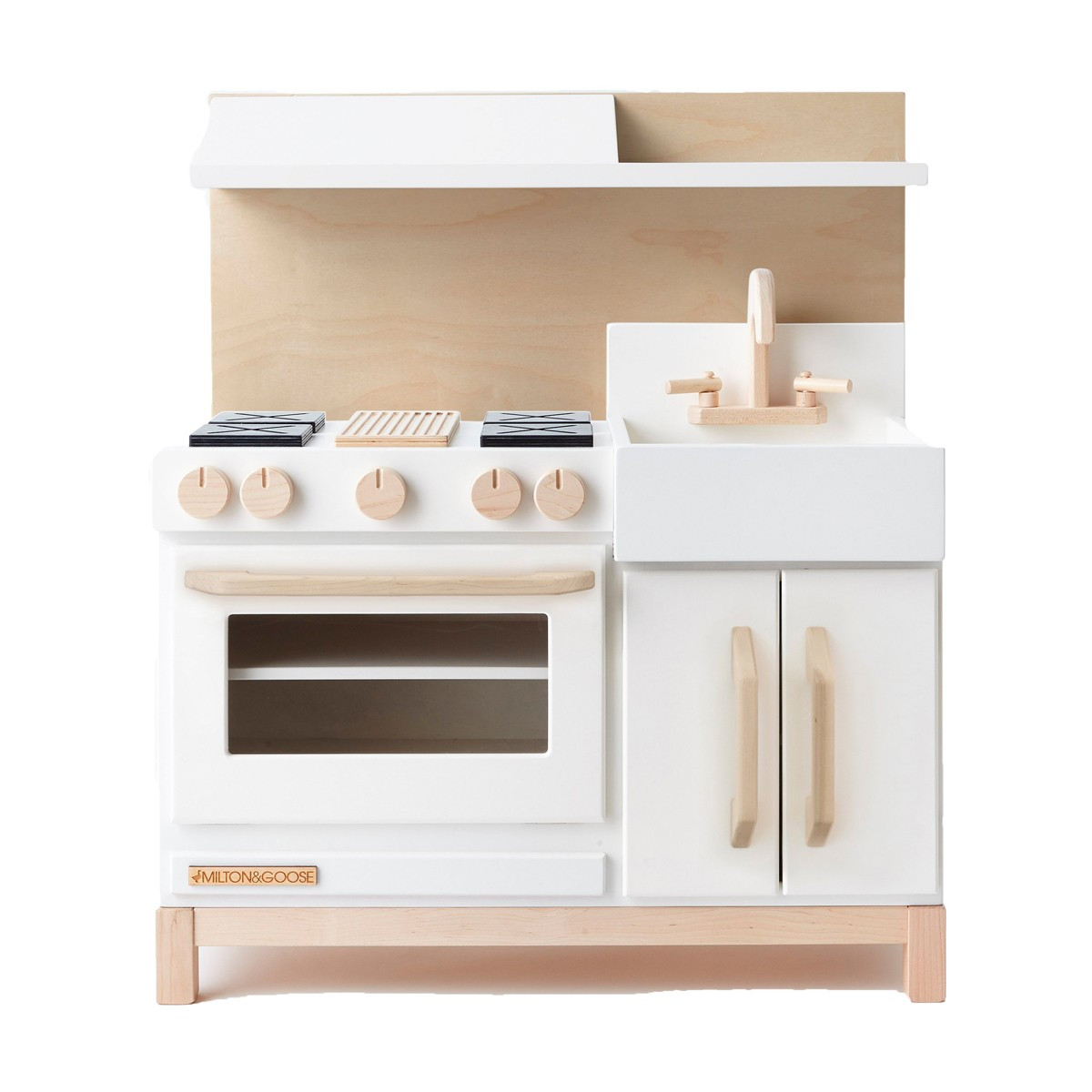 Milton & Goose Essential Play Kitchen + Hood - White | The Tot
