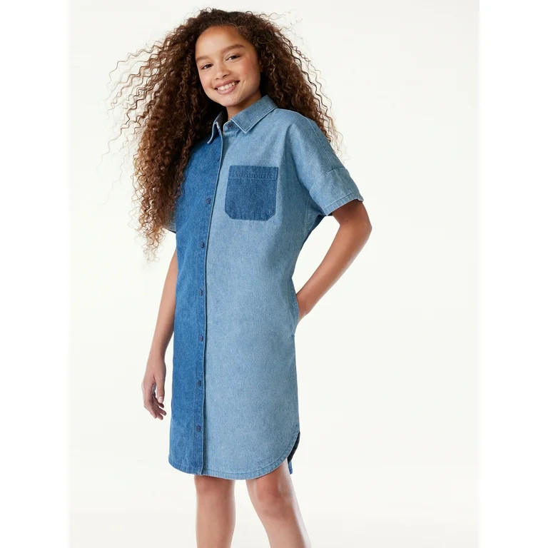 Free Assembly Oversized Denim Shirt Dress, Sizes 4-18 | Walmart (US)