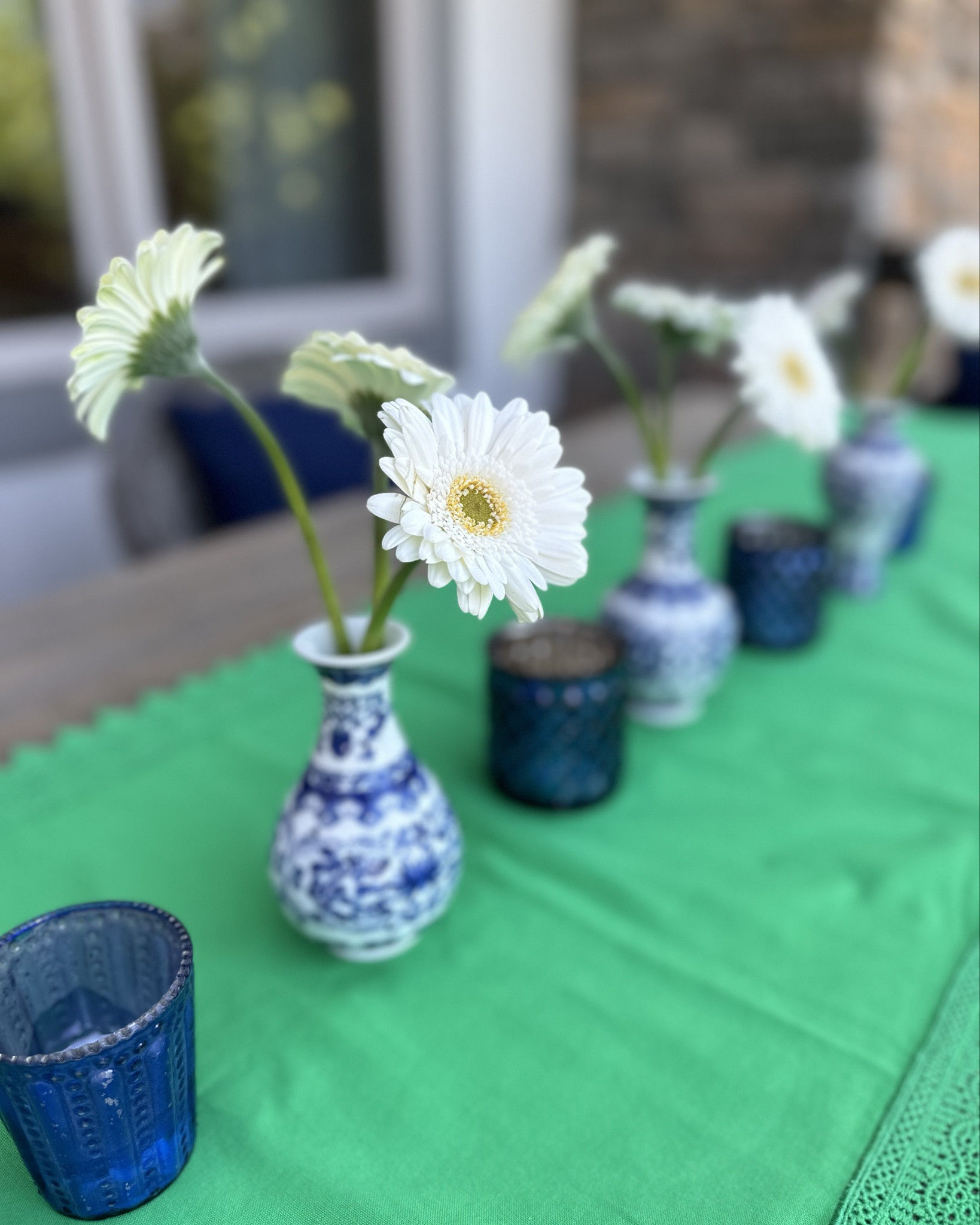 Happy little outdoor table 💚
Love this set of 3 blue and white vases. I've only had them a month or so, and I've already used them so much!  The seersucker napkins are adorable! They are perfect for summertime. Amazon. Anthropologie. Summer  

#LTKSeasonal #LTKHome #LTKStyleTip