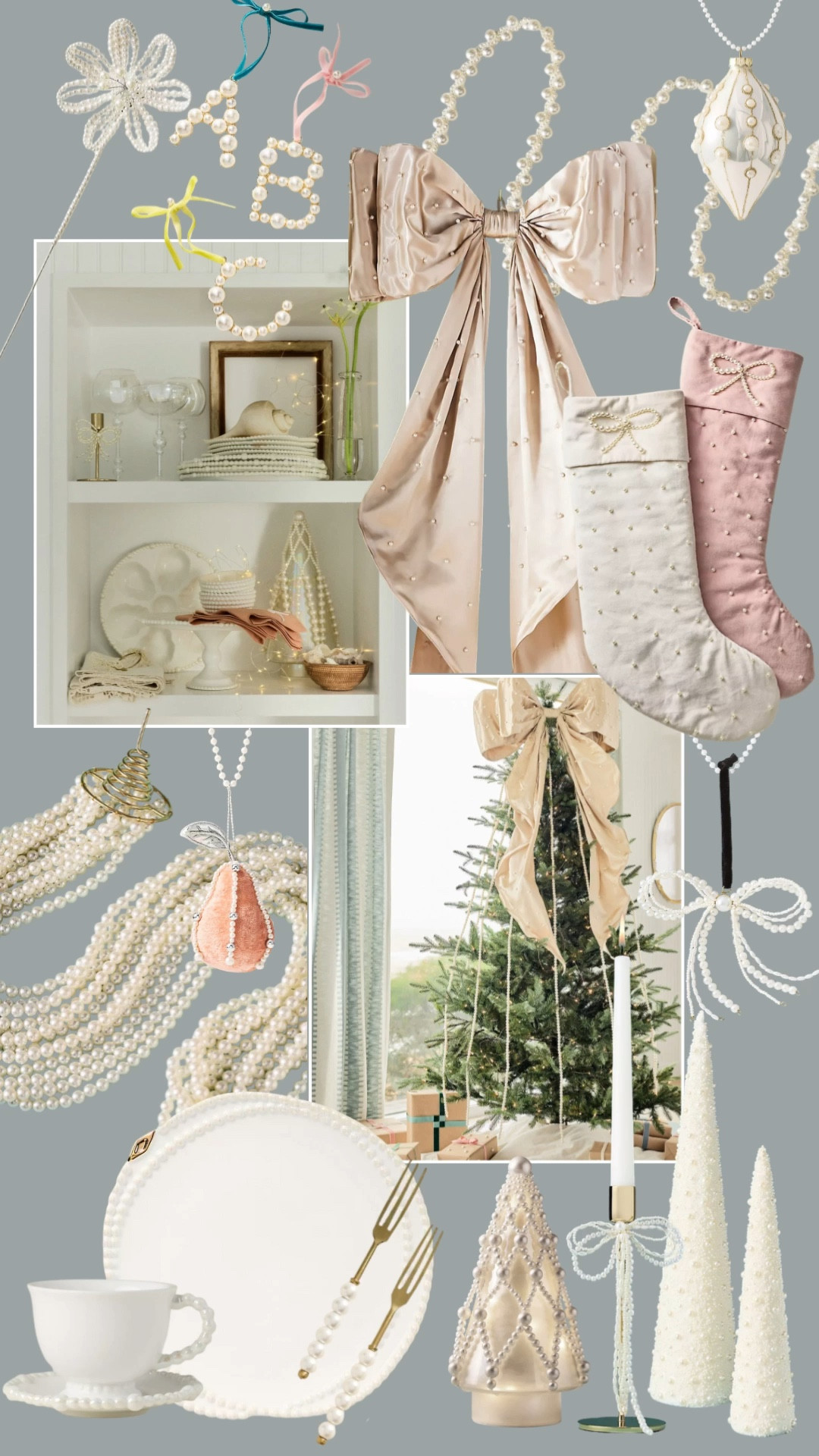 Pearl-toned Christmas themed accents that bring a soft, elegant glow to your holiday home.

#LTKHome #LTKSeasonal #LTKHoliday