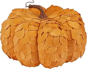 Amazon.com: winemana Thanksgiving Large Artificial Pumpkin, Fall Decorations Wooden Pumpkin, Harv... | Amazon (US)