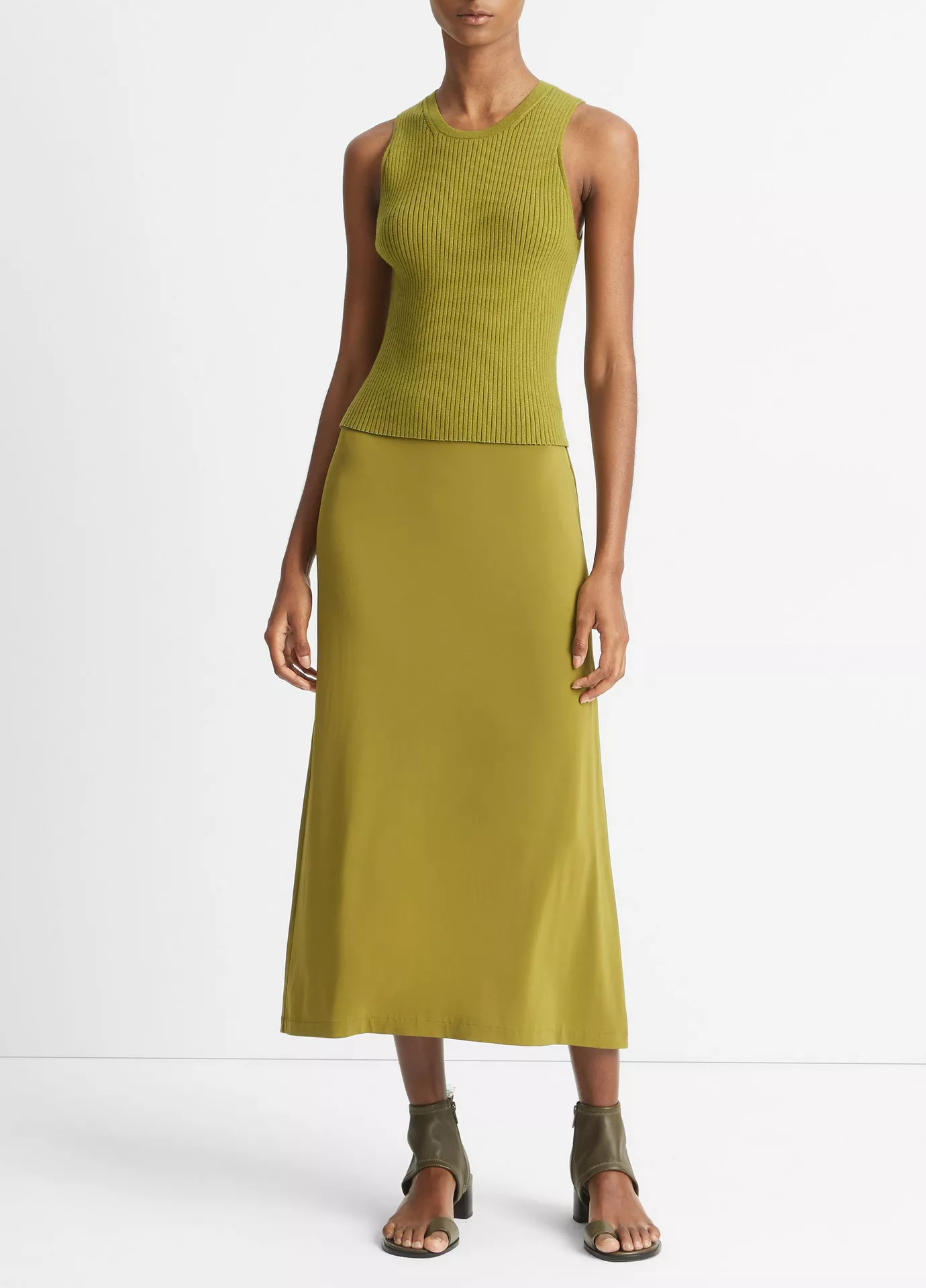 Ribbed High-Neck Sweater Tank | Vince LLC