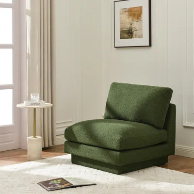 Woolf 34" Modern Boucle Upholstered Slipper Chair | Wayfair North America