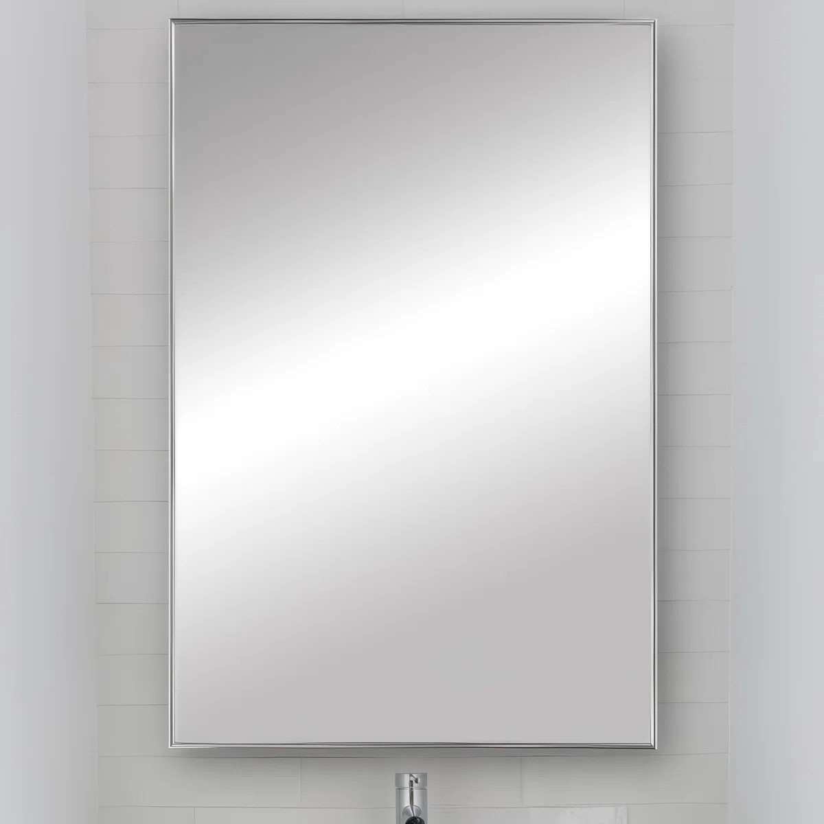 Metal Framed Bathroom and Vanity Wall Mirror, Kristveig Collection | Wayfair North America