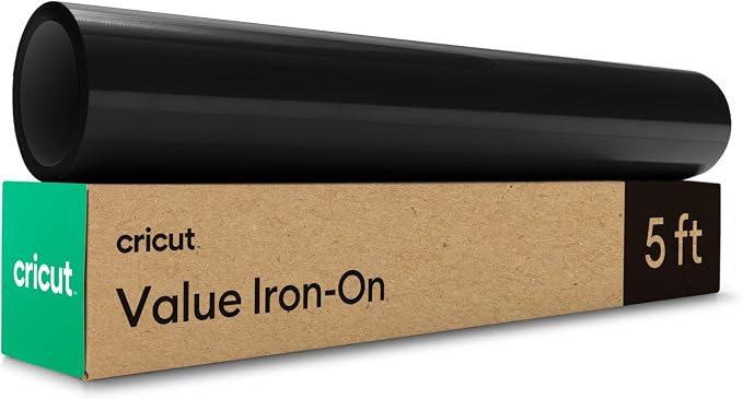 Cricut® Value Iron-On, Black (12 in x 5 ft) | HTV Heat Transfer Vinyl | Amazon (US)