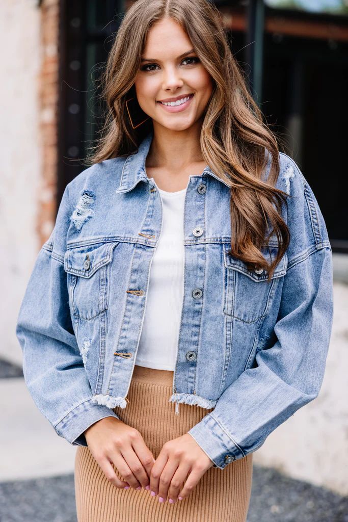 It's All Possible Medium Wash Denim Jacket | The Mint Julep Boutique