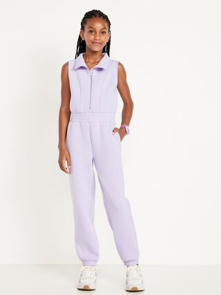 Bounce Fleece Sleeveless Zip-Front Jumpsuit for Girls | Old Navy (US)