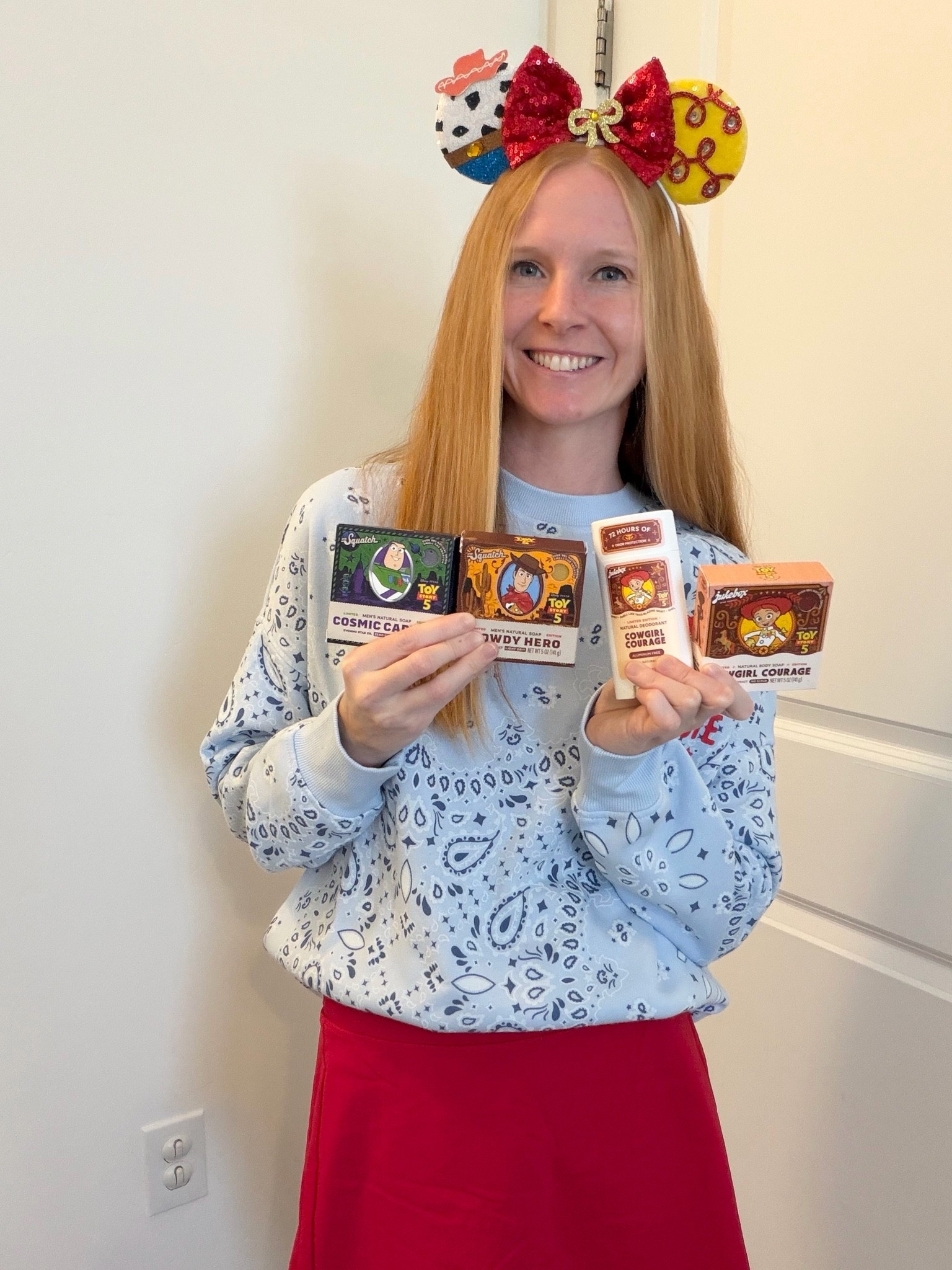Jukebox sent me these Toy Story soaps and deodorants! I had to match and wear my Jessie sweatshirt and ears 🤠

#LTKootd #LTKBeauty #LTKSeasonal