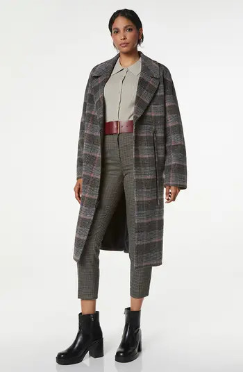 Andrew Marc Casma Plaid Wool Blend Coat | Nordstrom | Nordstrom