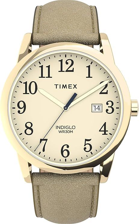 Timex Women's Easy Reader Date Leather Strap 38mm Watch | Amazon (US)
