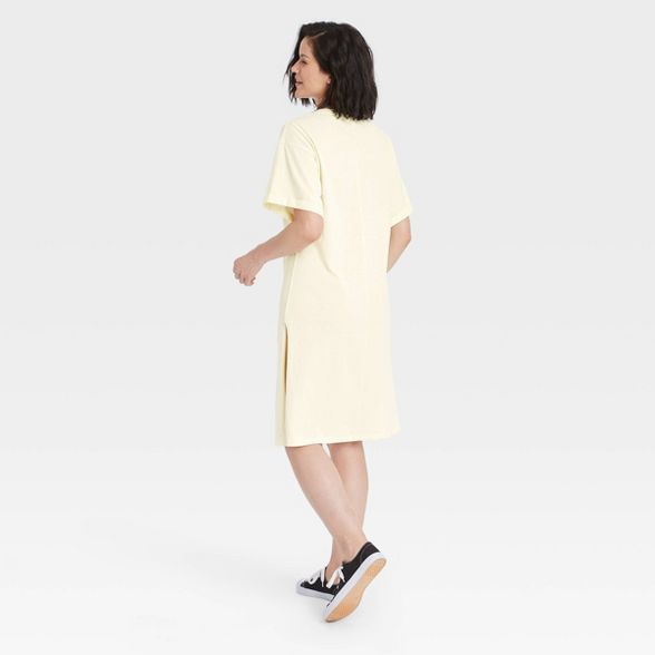 Women's Journey Short Sleeve Graphic T-Shirt Dress - Off-White | Target