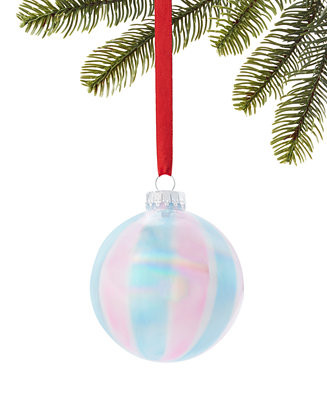 Holiday Lane Sugar Plume Pink & Blue Iridescent Ornament, Created for Macy's - Macy's | Macy's