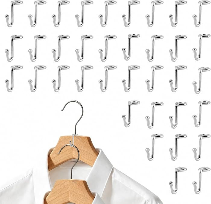 36 Pack Clothes Hanger Connector Hooks, Metal Cascading Hanger Extender Clips, Space Saving Close... | Amazon (US)