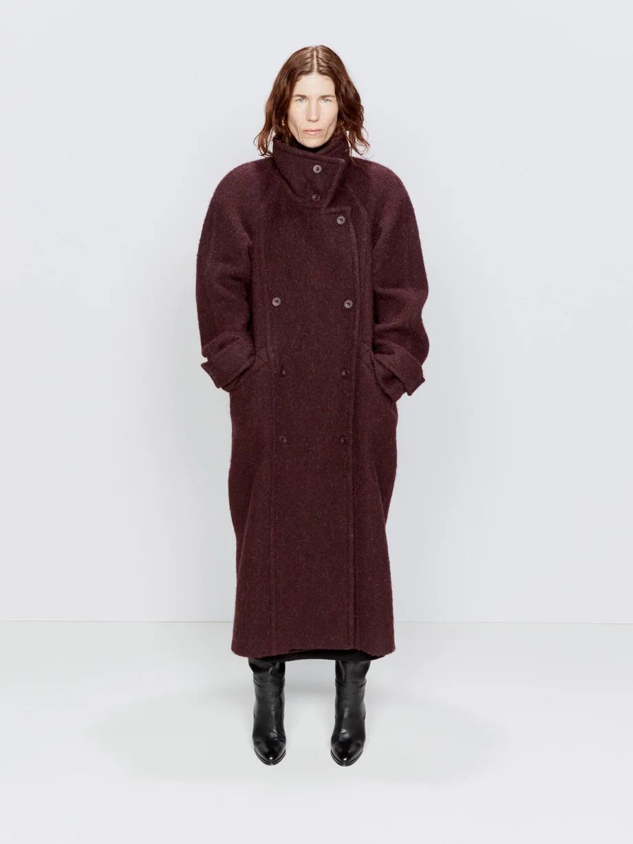 Oversized belted funnel neck blanket coat | Raey | Matches (UK)