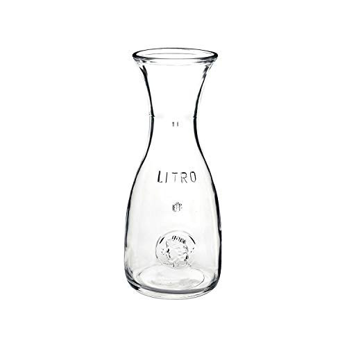 Bormioli Rocco Misura PZ Wine Carafe – Wide Mouth Clear Glass Carafe Pitcher For Water, Juice, Milk, | Amazon (US)