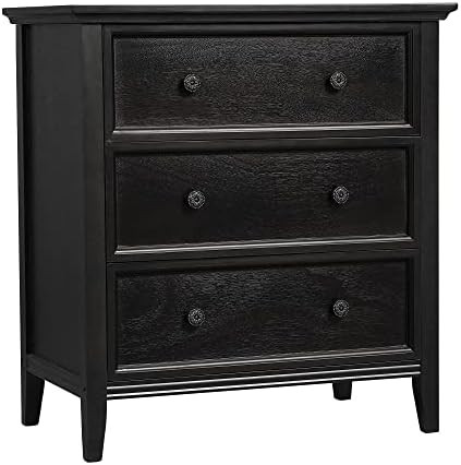 Hasuit 3 Drawer Dresser, Solid Wood Dresser Chest with Wide Storage Space, Storage Tower Clothes Org | Amazon (US)