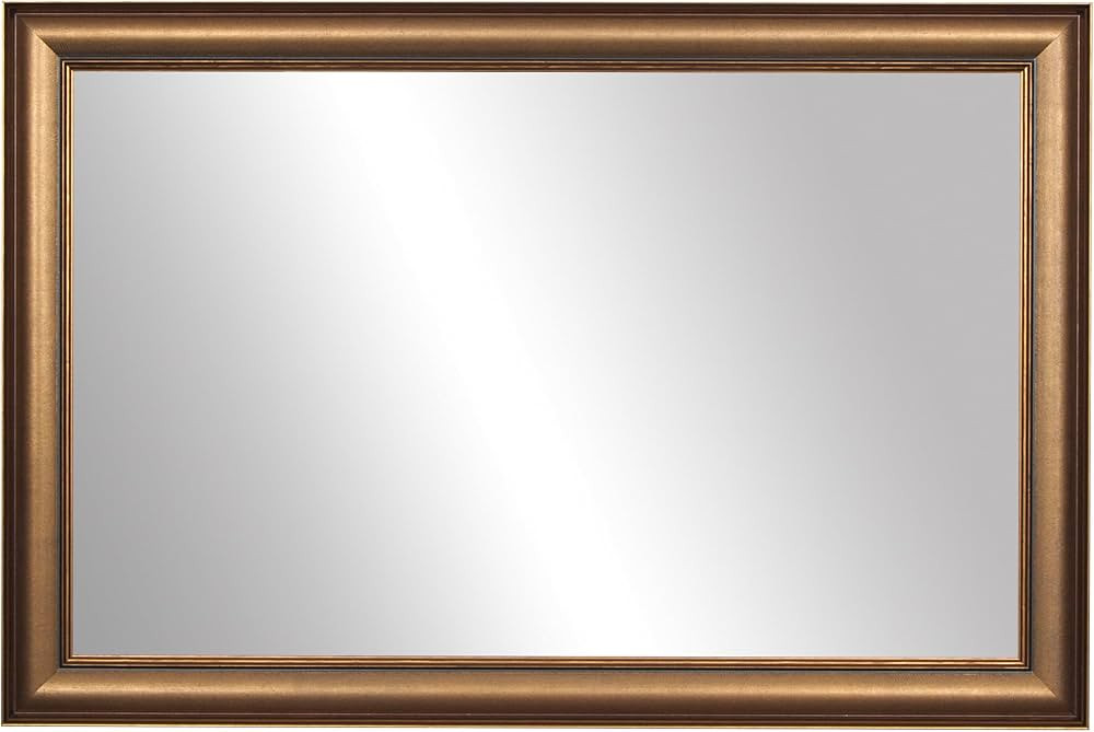 Frame My Mirror Brown Framed Mirror, 20" x 24" Mirror for Bathroom, Wood Frame, True Reflections ... | Amazon (US)