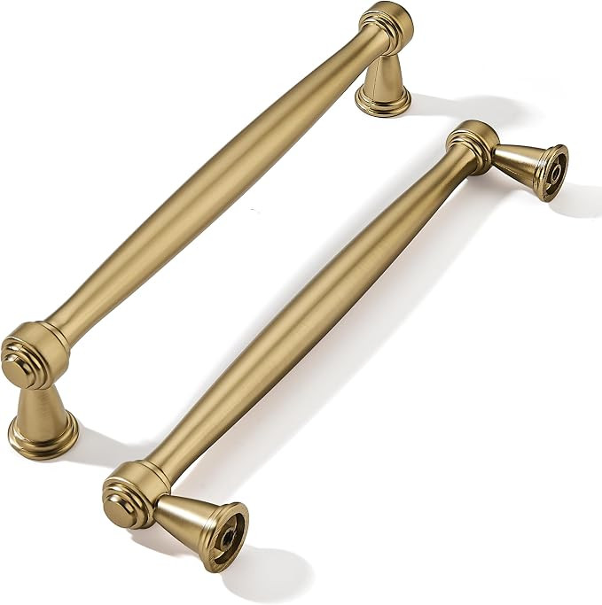 khtumeware 10 Pack 6-1/4 Inch(160mm) Champagne Bronze Cabinet Pulls, Champagne Brass Kitchen Cabi... | Amazon (US)