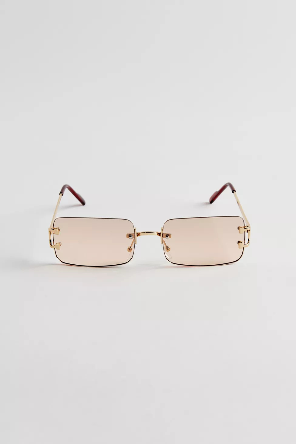 Carter Rimless Rectangle Sunglasses | Urban Outfitters (US and RoW)