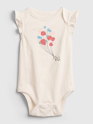 Baby 100% Organic Cotton Flutter Bodysuit | Gap (US)