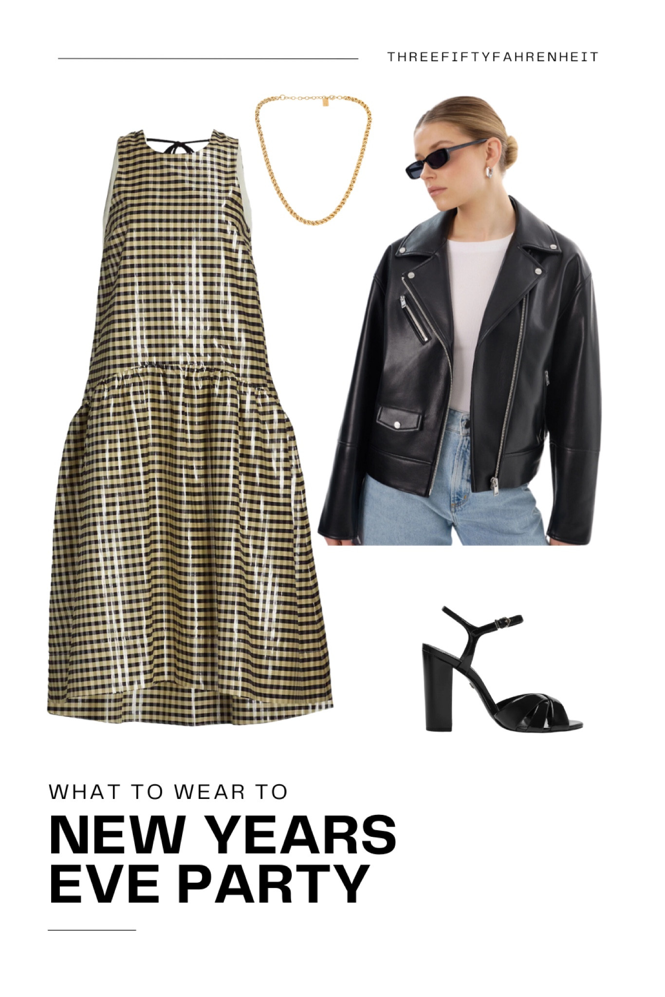 Love this Ganni checked dress and a slightly oversized leather jacket. Good New Year’s Eve outfit that’s not too on-the-nose.

#LTKHoliday 

#LTKParties