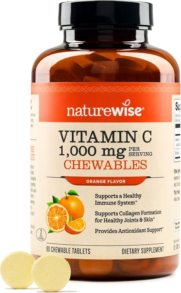 NatureWise Vitamin C 1000mg Chewable Tablet Supplement - Support for Healthy Immune System & Coll... | Amazon (US)