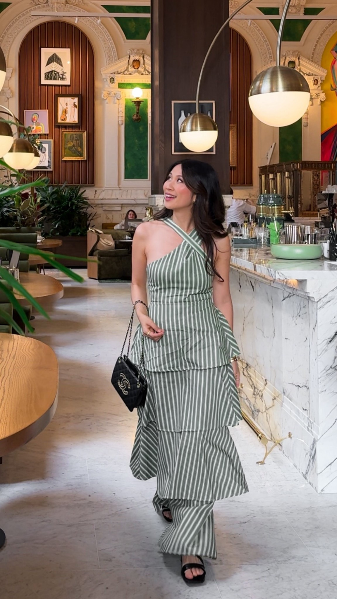 Beautiful stripe tiered dress, I’m 5’3” and wearing size small! 

#LTKSeasonal #LTKHoliday #LTKParties