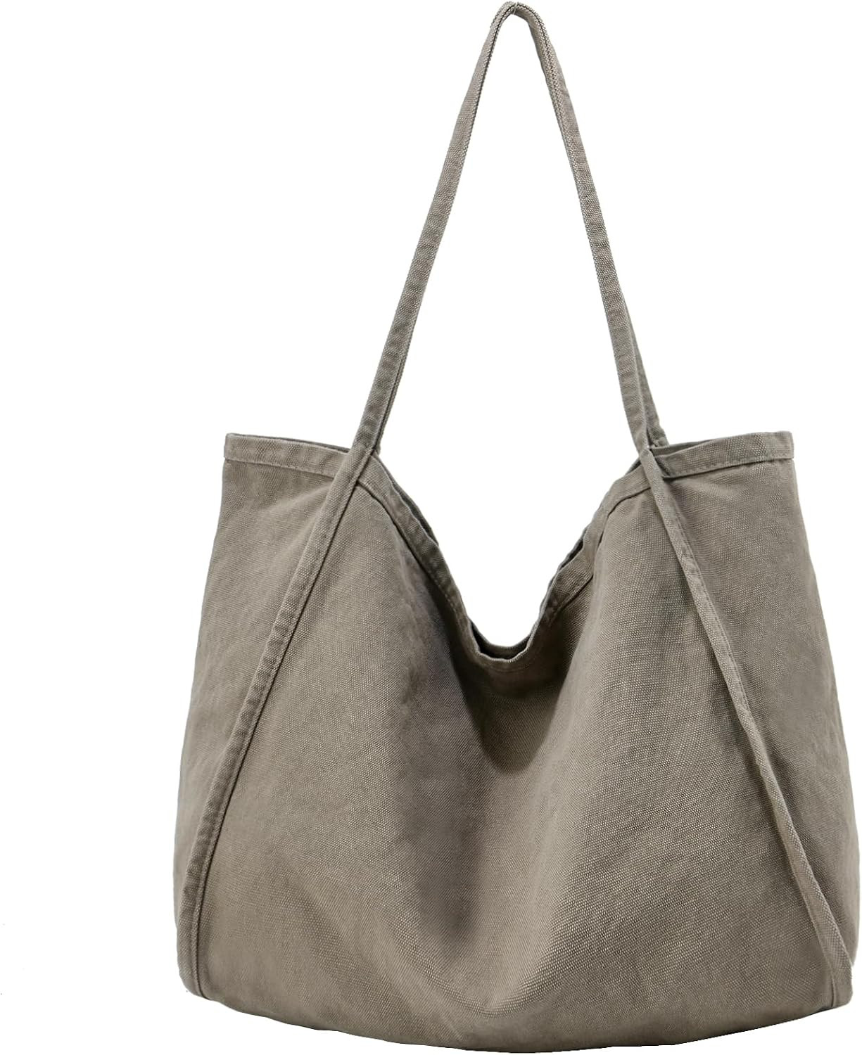 ALUDAPIJU Casual Canvas Tote Bag for Women Large Slouchy Hobo Shoulder Bag for Work Travel Tote Purse Handbags Message Bags | Amazon (US)