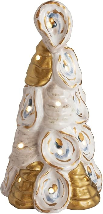 Mud Pie Christmas Medium Oyster Shell Light-Up Tree | Amazon (US)