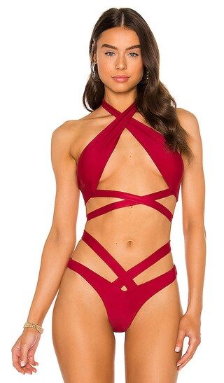 x REVOLVE Maggie Top in Red Sangria | Revolve Clothing (Global)