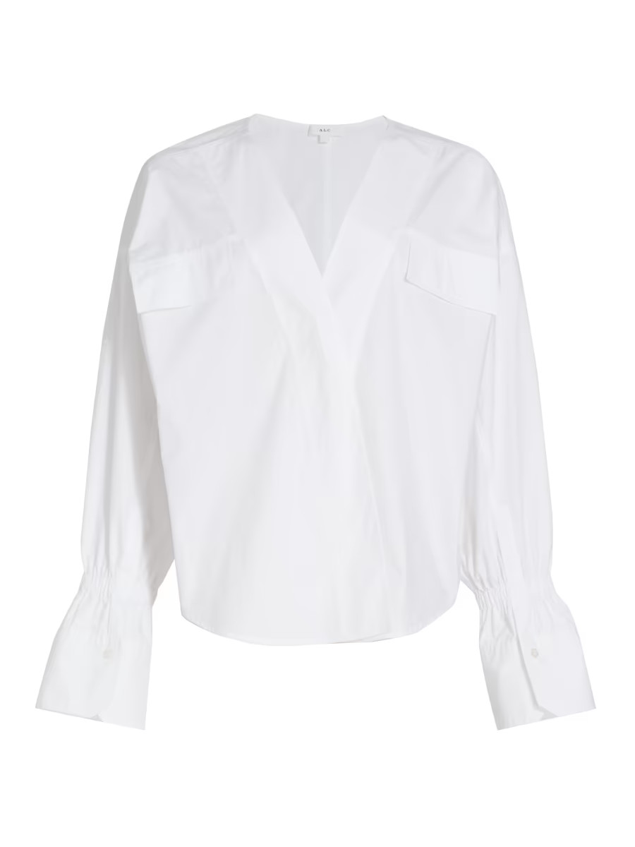 Colette Cotton Poplin Top | Saks Fifth Avenue