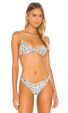 BEACH RIOT Camilla Bikini Top in Taupe Spot from Revolve.com | Revolve Clothing (Global)