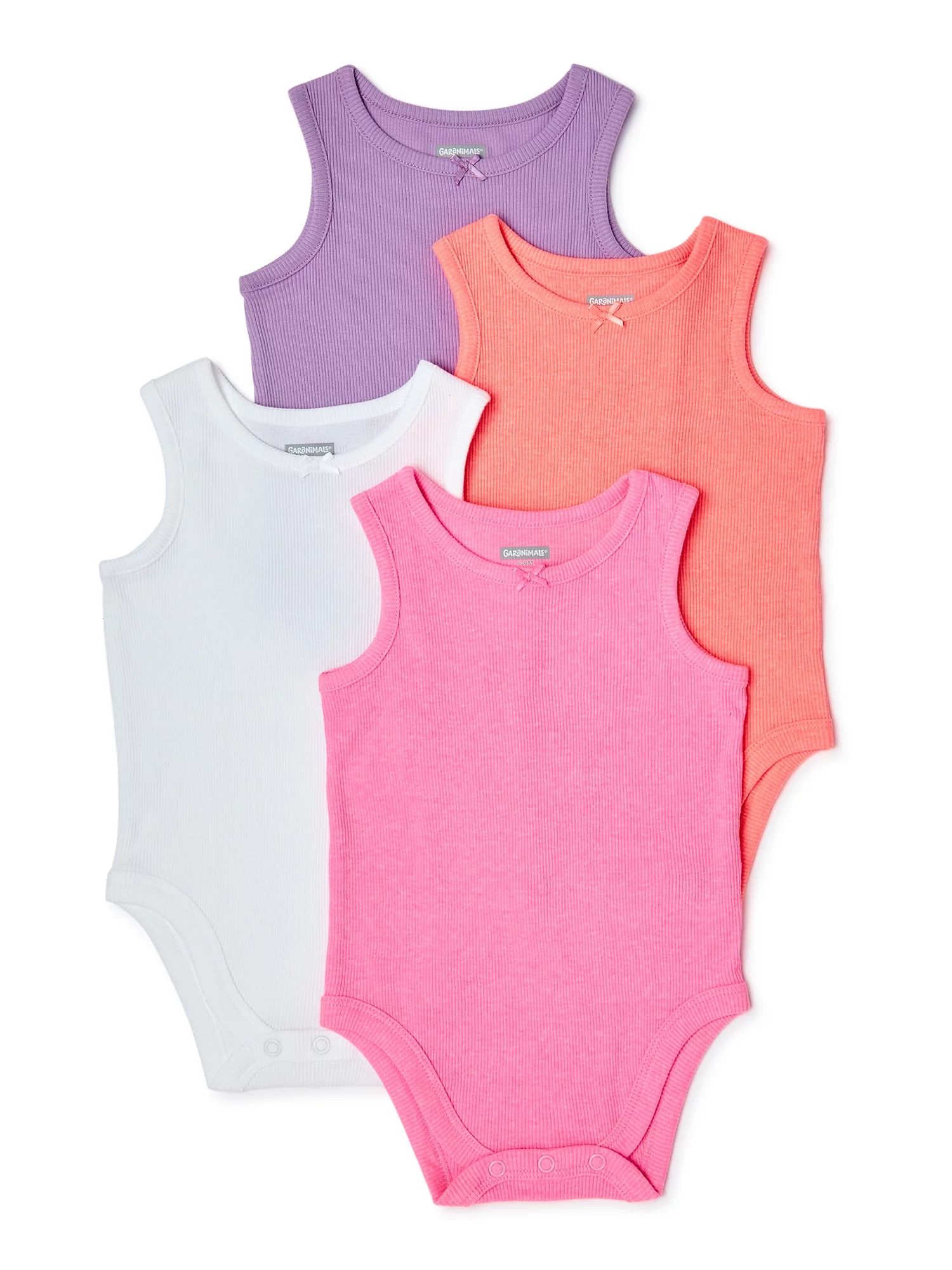 Garanimals Baby Girl Muscle Tank Bodysuits , 4pk | Walmart (US)