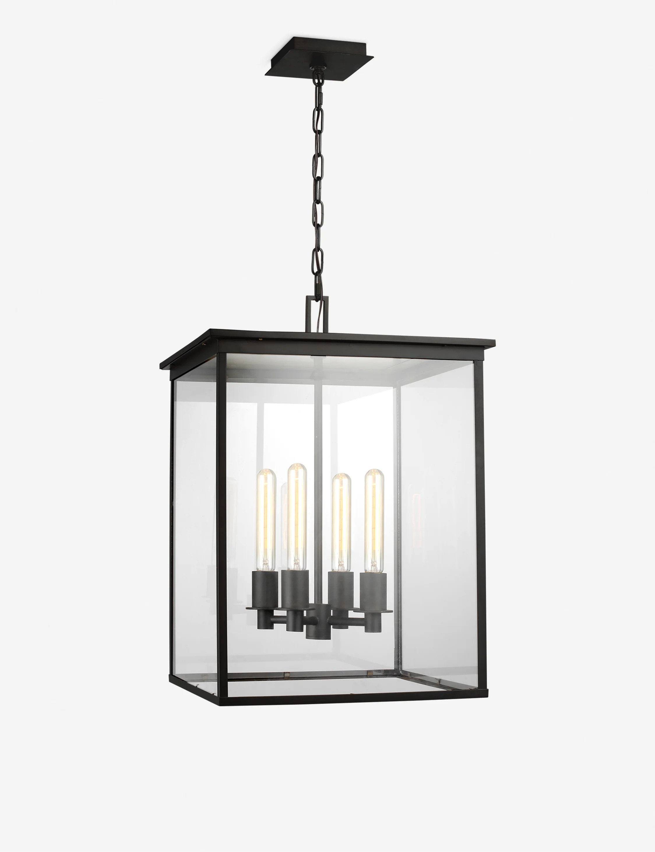 Romary Outdoor Pendant Light, Black, 19.5"Dia | Lulu and Georgia 