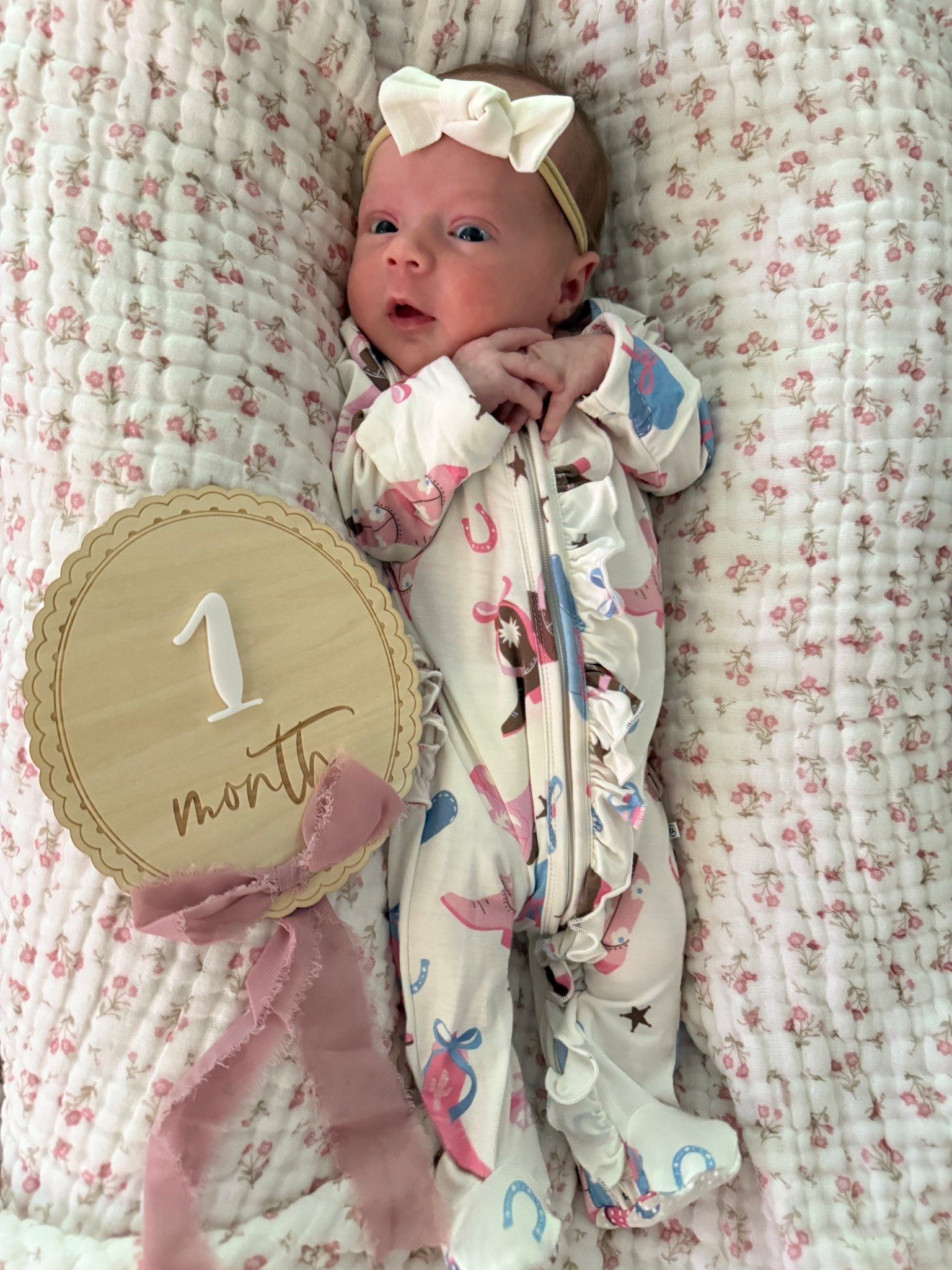 Cowgirl ruffle onesie- Newborn size 

#LTKBaby