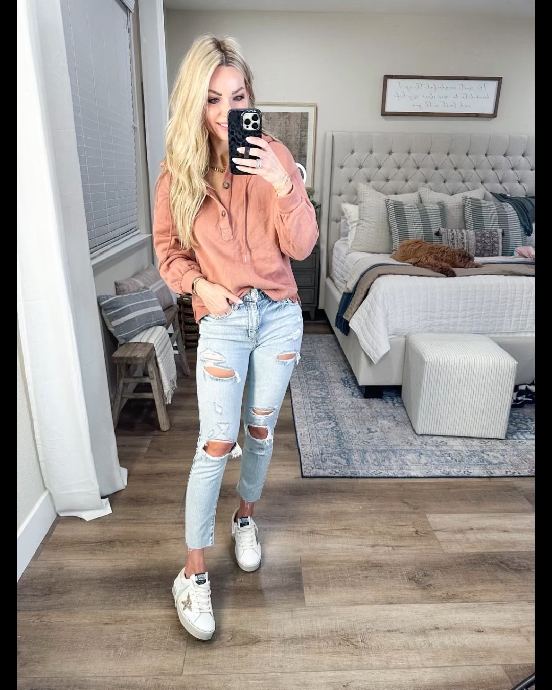 Rust V Neck Button Hoodie curated on LTK