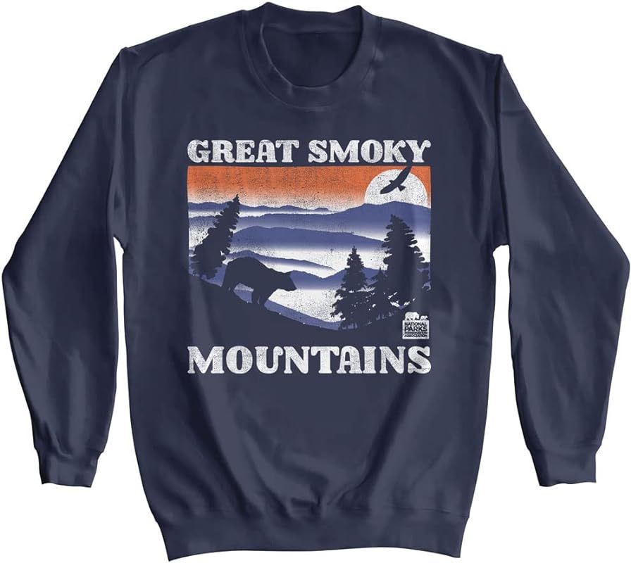 American Classics National Parks Great Smoky Mountains Mens Crewneck Long Sleeve Sweatshirt Vinta... | Amazon (US)