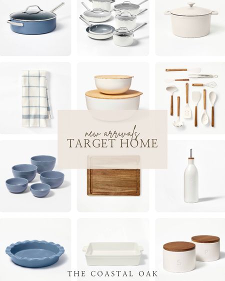 New kitchen and cookware release at target, love these white and blue sets! The oil & vinegar pours are beautiful! 

Bowls cooking baking dishes pans cutting board dish towels utensils gifts for her cook 

#LTKGiftGuide #LTKhome #LTKover40