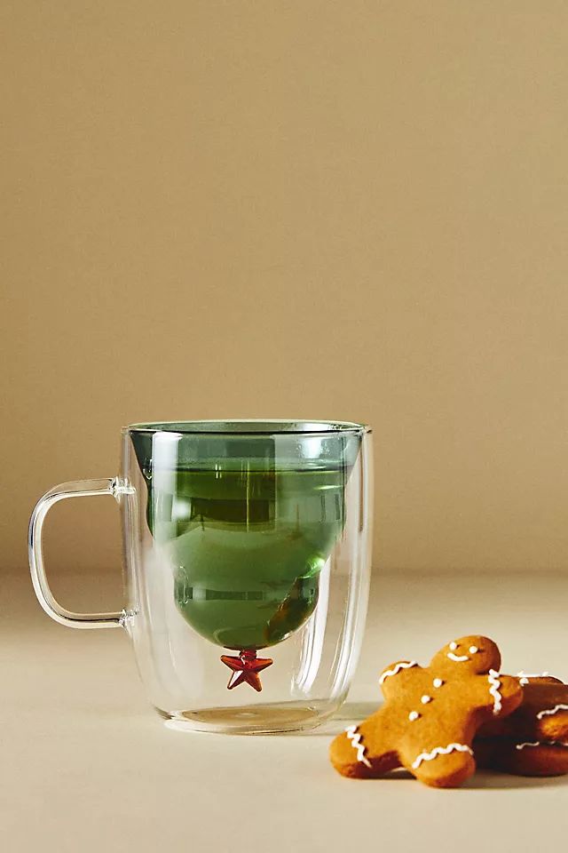 Glass Christmas Tree Mug | Anthropologie (US)