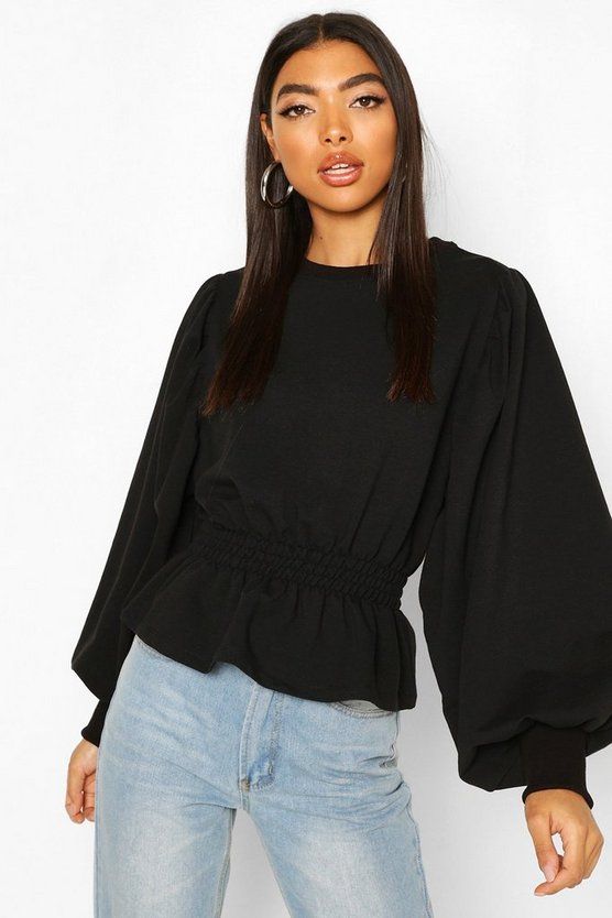 Tall Extreme Balloon Sleeve Sweat Top | Boohoo.com (US & CA)