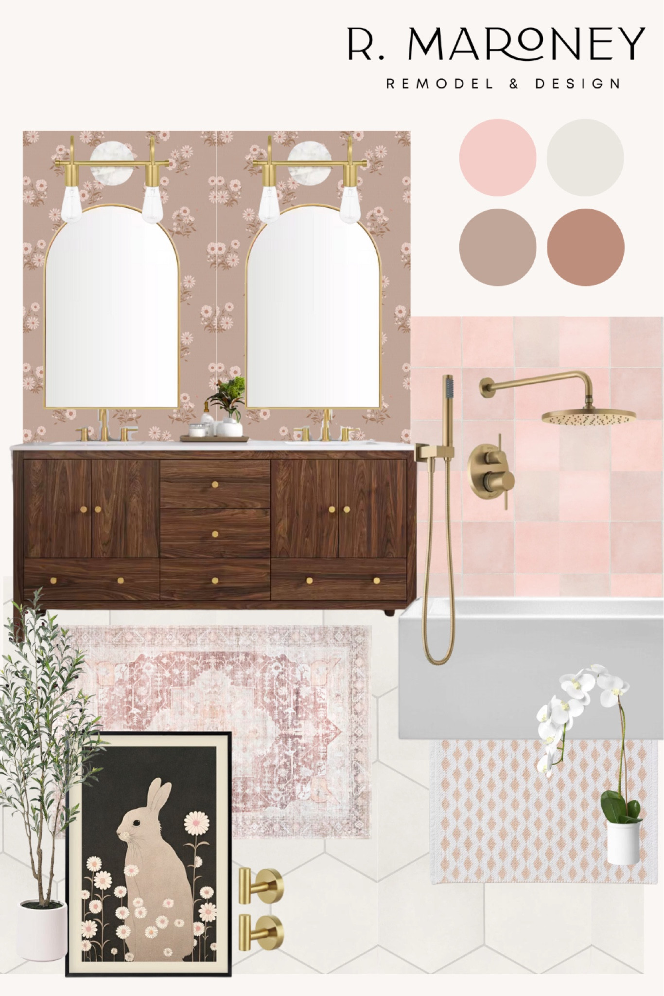This delicate, girly bathroom is perfect for a girls Jack and Jill or a daughters bathroom. 

#LTKKids #LTKHome