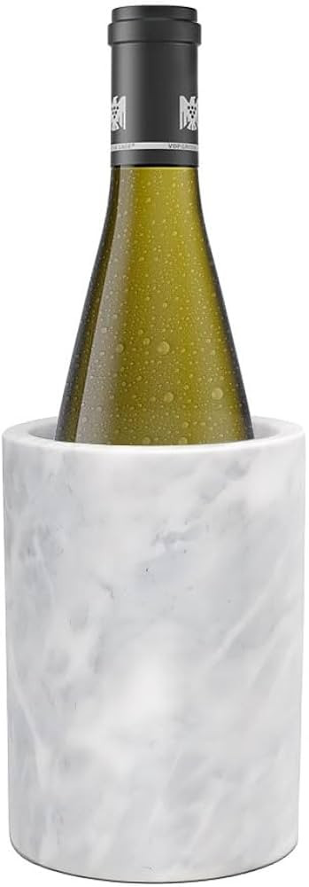 Kota Japan White Marble Stone Wine and Champagne Bottle Chiller Cooler - 7" X 5" | Elegant Kitche... | Amazon (US)