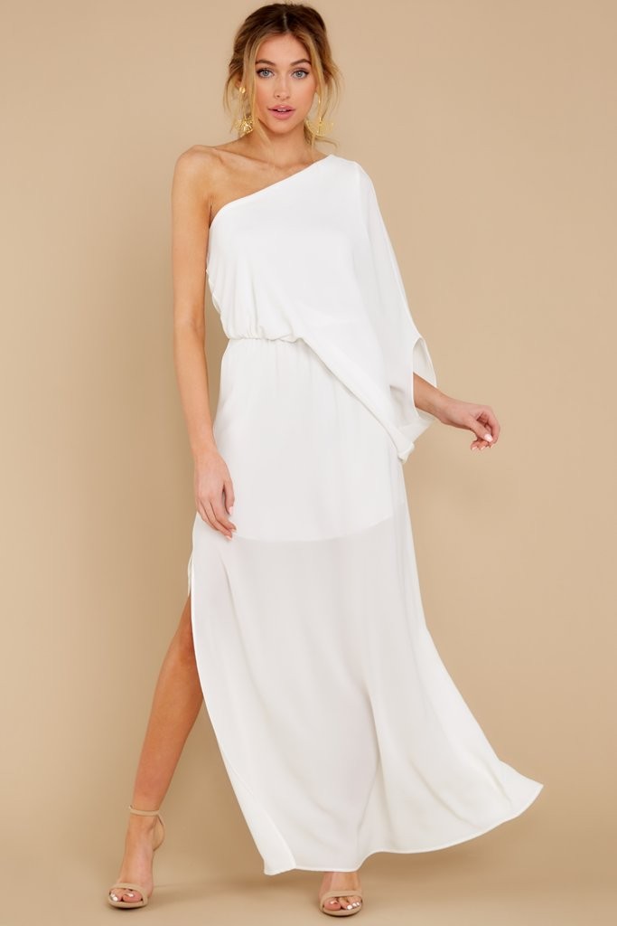 Get Obsessed White Maxi Dress | Red Dress 