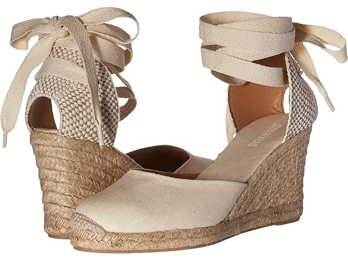 Soludos Tall Wedge Linen | Zappos